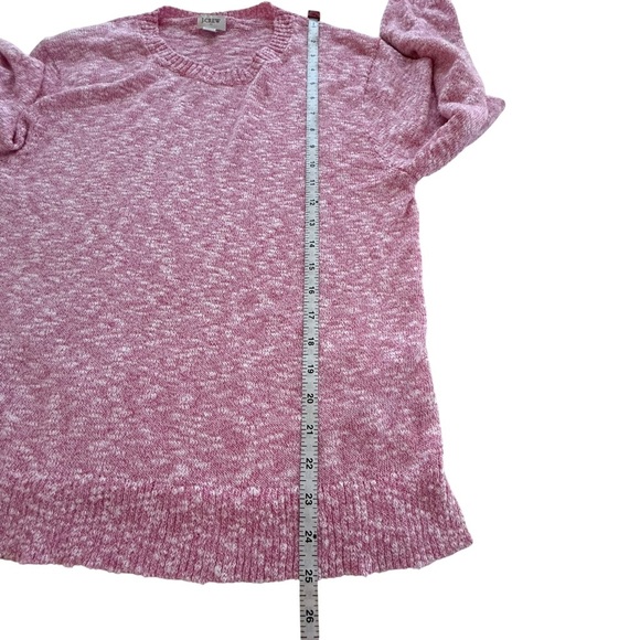 J. Crew Factory Pink White Heathered Crew Neck  Sweater size Medium - Picture 6 of 10